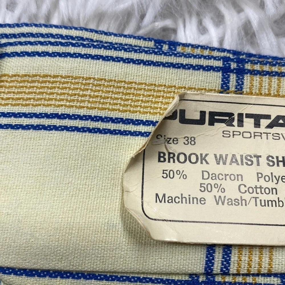 Vintage 50s Streetwear Mens Flat Front Above Knee Chino Shorts Plaid USA 38 NWT